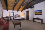 Master Bedroom with King Bed and Vaulted Ceilings